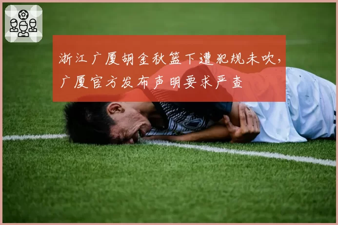 浙江广厦胡金秋篮下遭犯规未吹，广厦官方发布声明要求严查
